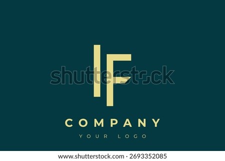 IF Modern Golden Logo. This modern and elegant logo features a sleek monogram design combining the letters A and B in a stylized, minimalist form.