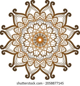 Modern Golden Mandala Design Illustration