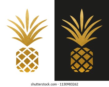 Modern Golden Pineapple Shape