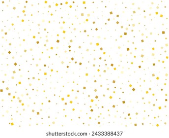 Modern Golden Square Confetti. Vector illustration.