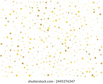 Modern Golden Square Confetti. Vector illustration.