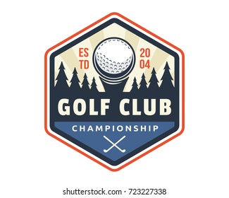 Modern Golf Badge Logo Illustration