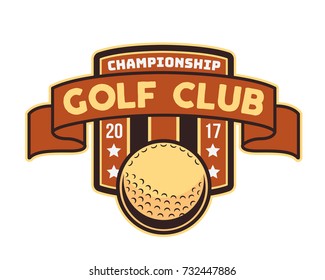 Modern Golf Badge Logo Illustration