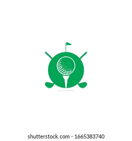 Modern Golf Badge Logo Vektorillustration. Design-Vorlage für das Logo des Golfclubs. Etiketten und Embleme.