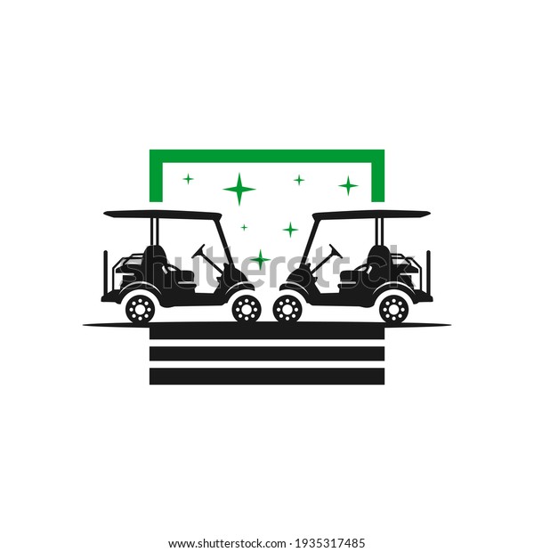 modern golf cart\
transportation logo\
design