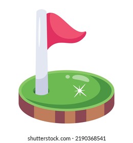 Modern golf club flat icon download