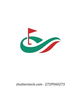 Diseño moderno del logotipo del campo de golf 