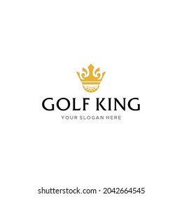 Diseño del logotipo de la bola coronada de GOLF KING 