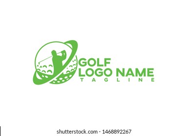 Modern golf logo design template. Isolated on white background.