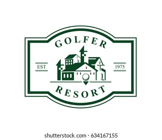 Modern Golf Logo - Luxury Professional Golf Resort