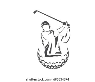 Modern Golf Logo - Professional Golfer Association