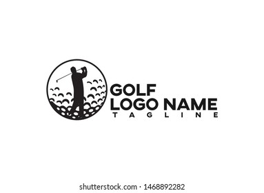 Modern golf sports logo design. Isolated on white background.