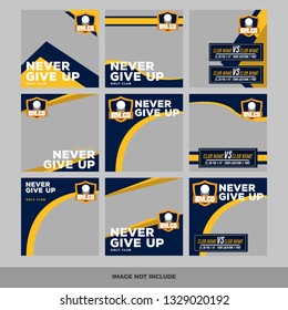 Modern Golf web banner vector