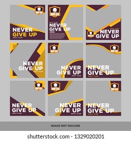 Modern Golf web banner vector