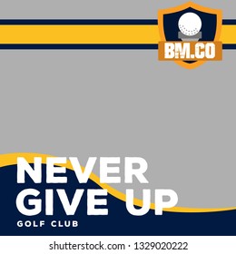 Modern Golf web banner vector