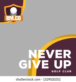 Modern Golf web banner vector