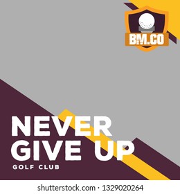 Modern Golf web banner vector