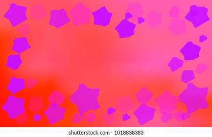 Modern and Good Looking Violet and Pink Stars on Red and Pink Gradient Background