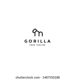 Modern Gorilla Logo Design Template