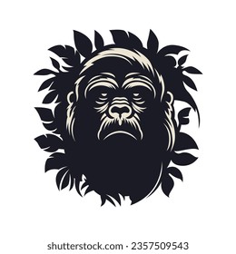 Modern gorilla logo, element or vector illustration