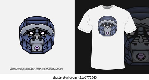 Modern Gorilla Mechanical Robot Illustration