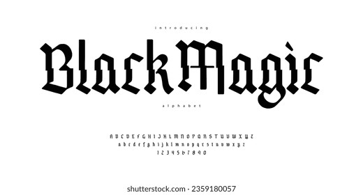 Modern Gothic  Blackletter Alphabet Typeface Font Typography 
