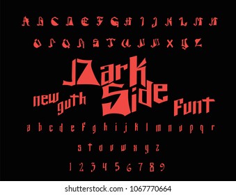 Modern gothic font - Red decorative font