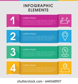 Modern gps infographic template. infographic design with gps icons includes location pin, sale location. can be used for presentation, diagram, annual report, web design.