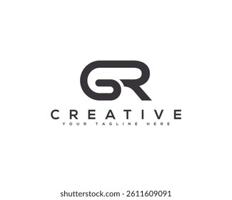 Modern GR Logo Design for Creative Tech Company.