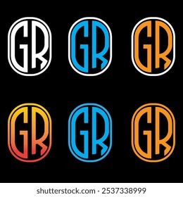 Modern GR Round Logo Design – Minimalist and Professional, GR Letter Round Logo – Clean and Simple Design
