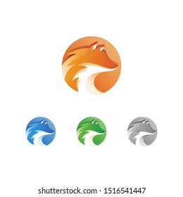 Modern Gradations Fox Logo Template