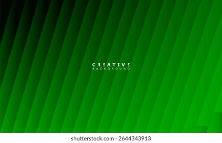 Modern gradient abstract background. Cover template with green and black color perspective geometric shapes. Ideal design for social media, cover, banner, flyer.