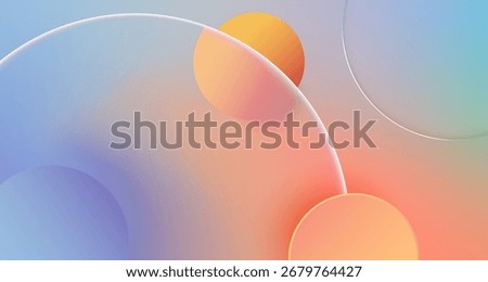 Modern gradient abstract background with glass circles and soft blur vector. 