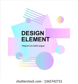 Modern gradient abstract background with graphic shapes. Place for text. Design element for flyer, logo, invitation, web, presentation, banner, poster. Vector illustration on white background.