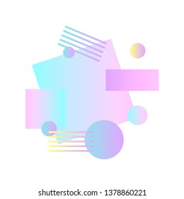 Modern gradient abstract background with graphic shapes. Place for text. Design element for flyer, logo, invitation, web, presentation, banner, poster. Vector illustration on white background.
