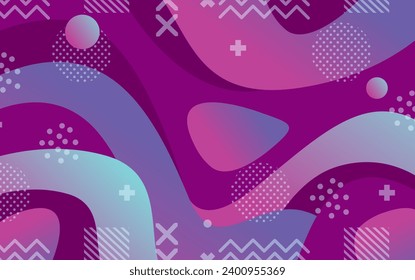modern gradient abstract background with memphis elements for design banners, posters, with modern themes