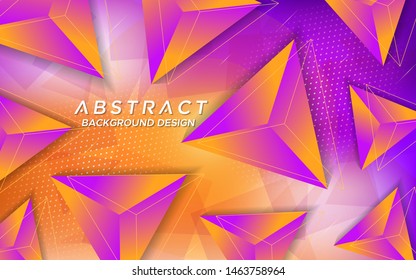 Modern gradient abstract background with triangle tech style overlap layer.