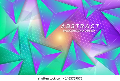 Modern gradient abstract background with triangle tech style overlap layer.