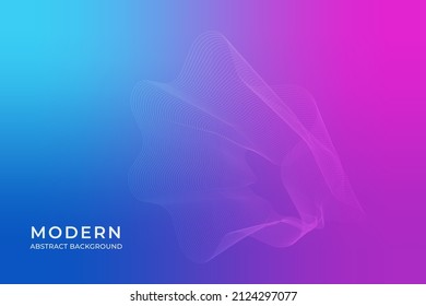 Modern gradient abstract background vector illustration with dynamic wave.