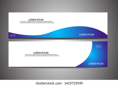 Modern gradient abstract banner template designs