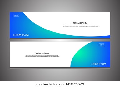 Modern gradient abstract banner template designs