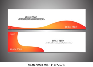 Modern gradient abstract banner template designs