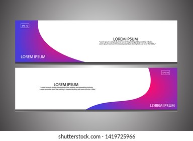 Modern gradient abstract banner template designs