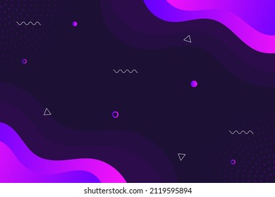 Modern gradient abstract memphis style with geometric background. Vector illustration