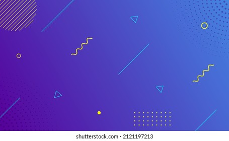 Moderno gradiente abstracto memphis estilo con fondo geométrico. Ilustración del vector