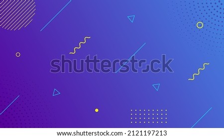 Modern gradient abstract memphis style with geometric background. Vector illustration