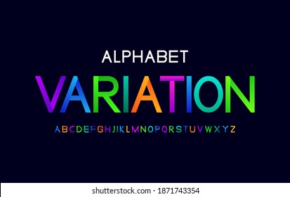 Modern gradient alphabet fonts. Typography for a poster, banner. Vector element or template A to Z