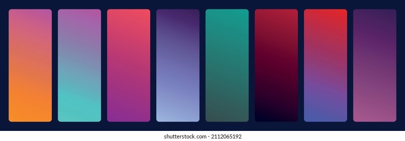 Conjunto de colecciones web de estilo de arte de degradado moderno