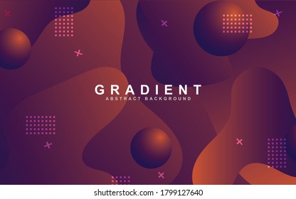 Modern gradient background with abstract shapes. Vector 3d flow, liquid, and fluid composition. Motion dynamic illustration template can use for presentation, cover flyer, poster, landing page web