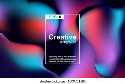 Modern gradient background with abstract shapes. Vector 3d flow, liquid, and fluid composition. Motion dynamic illustration template can use for presentation, cover flyer, poster, landing page web